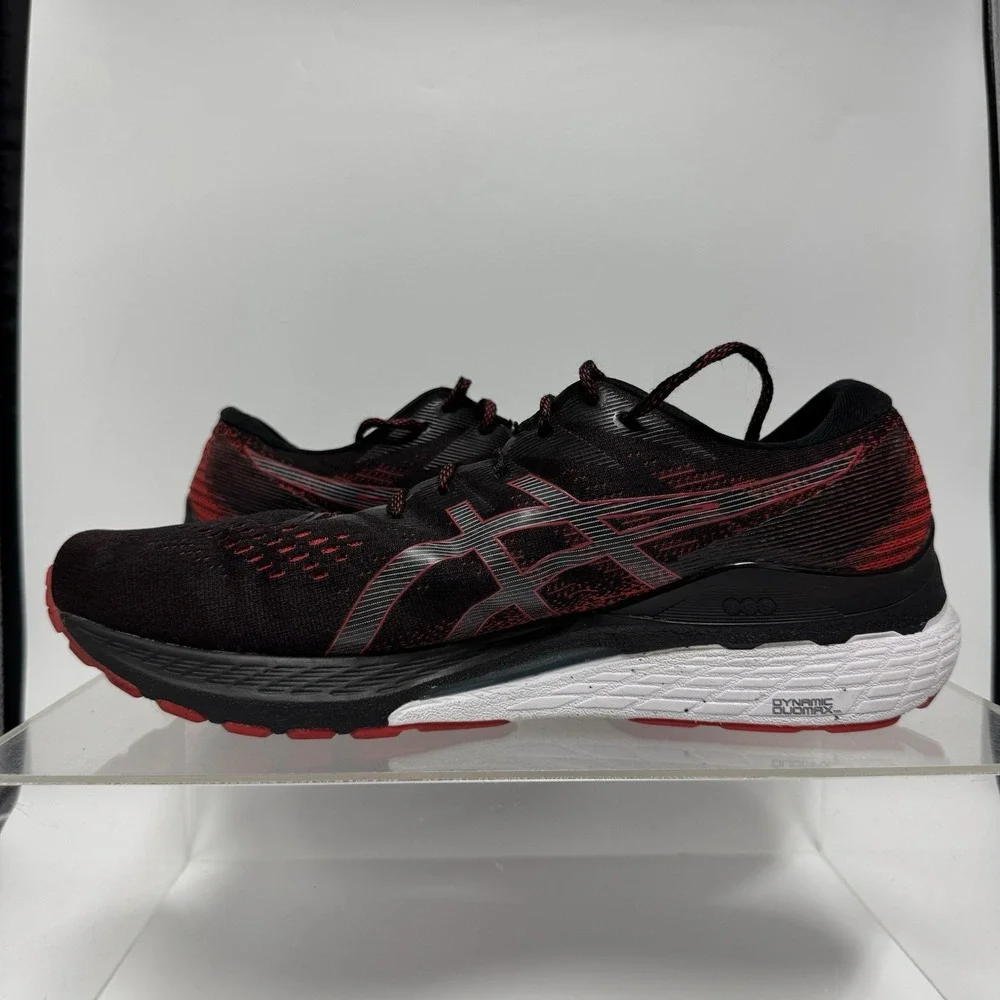 ASICS Gel Kayano 28 Black Red 1011B188 Running Shoes Men's Size 11.5 WIDE